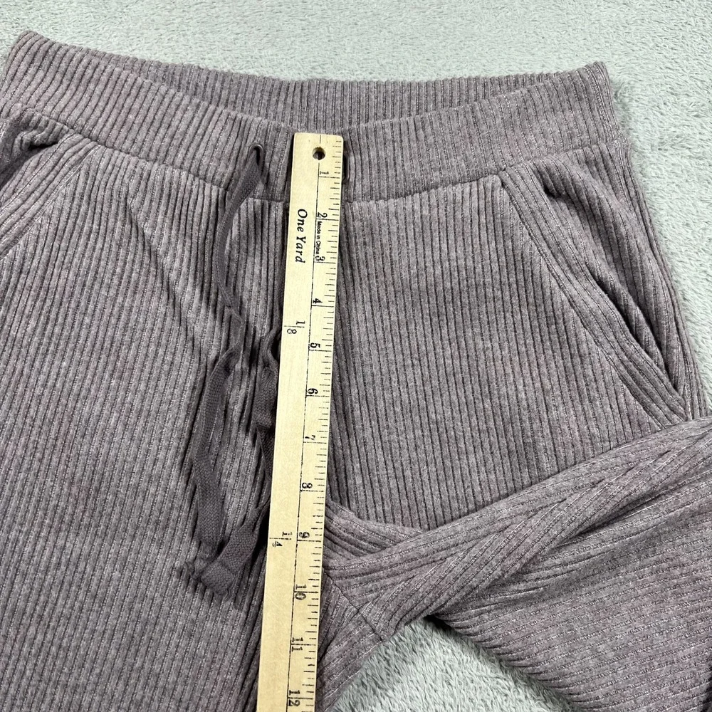 Alo Yoga Muse Sweatpants Jogger Womens Medium Ribbed Knit Dusk Purple